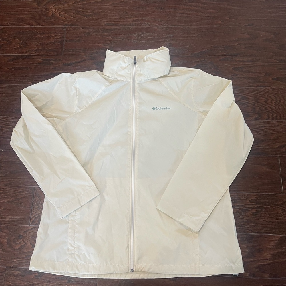 Columbia Jacket Womens Size 1X Beige Switchback III Waterproof Packable
